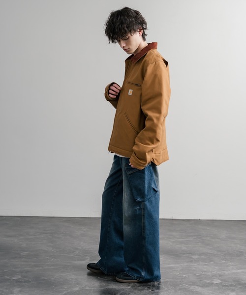 Carhartt（カーハート）の「Carhartt カーハート DUCK DETROIT JACKET  BLANKET LINED オーバーサイズ襟コーデュロイデトロイトジャケット（カバーオール・メンズ・ブラック/ブラウン・L/XL/M）」の12枚目の写真