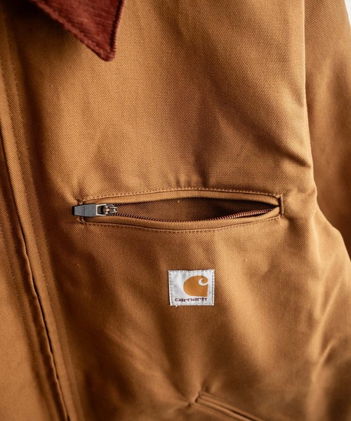 Carhartt（カーハート）の「Carhartt カーハート DUCK DETROIT JACKET  BLANKET LINED オーバーサイズ襟コーデュロイデトロイトジャケット（カバーオール・メンズ・ブラック/ブラウン・L/XL/M）」の20枚目の写真