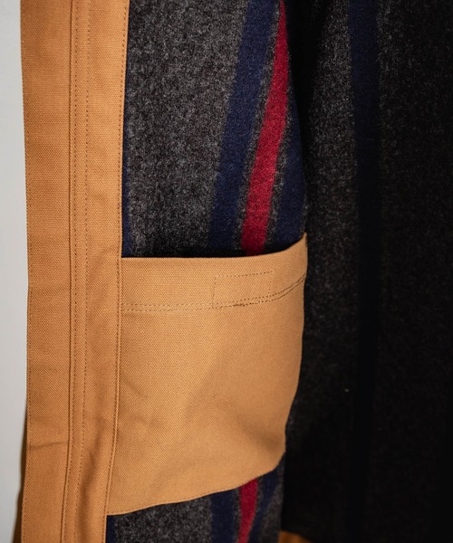 Carhartt（カーハート）の「Carhartt カーハート DUCK DETROIT JACKET  BLANKET LINED オーバーサイズ襟コーデュロイデトロイトジャケット（カバーオール・メンズ・ブラック/ブラウン・L/XL/M）」の22枚目の写真