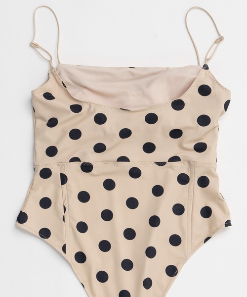 PRE-ORDER】Cup-in Dot Bodysuit/カップインドットボディースーツ