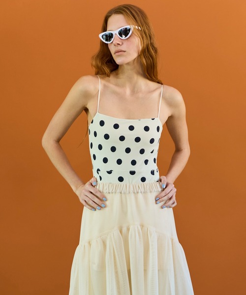 MAISON SPECIAL(メゾンスペシャル)の「【PRE-ORDER】Cup-in Dot Bodysuit/カップインドットボディースーツ(その他トップス・レディース・ホワイト/ベージュ/ブラック・FREE)」の6枚目の写真