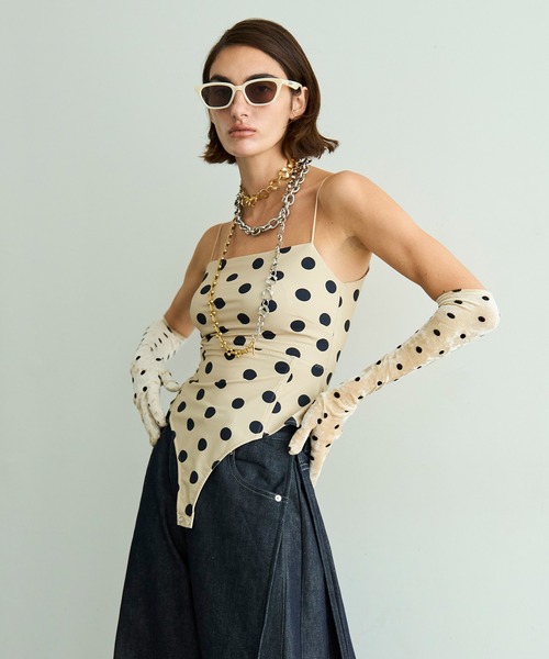MAISON SPECIAL(メゾンスペシャル)の「Cup-in Dot Bodysuit/カップインドットボディースーツ(その他トップス・レディース・ホワイト/ベージュ/ブラック・FREE)」の9枚目の写真