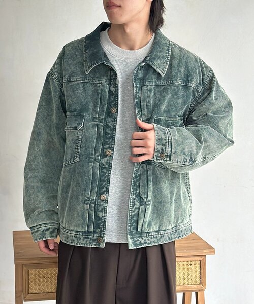 CPCM(シーピーシーエム)の「裏キルトコーデュロイトラッカージャケット(ブルゾン・メンズ・ブラウン/グリーン/ブラック・MEDIUM/LARGE)」の5枚目の写真