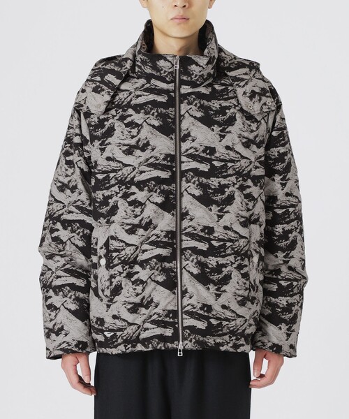 LOVELESS（ラブレス）の「ジャカードフーディーダウン（ダウンジャケット/コート・メンズ・チャコールグレー・L/M）」の5枚目の写真