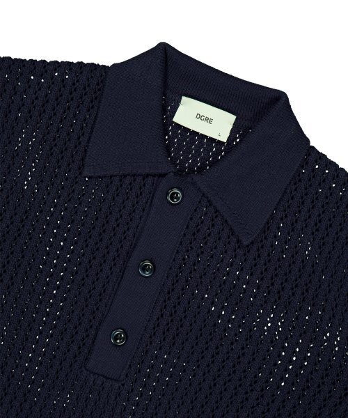 DGRE(ディグレ)の「ロープ半袖コットンニットネイビー(ニット/セーター・メンズ・その他・MEDIUM/LARGE/X-LARGE)」の4枚目の写真