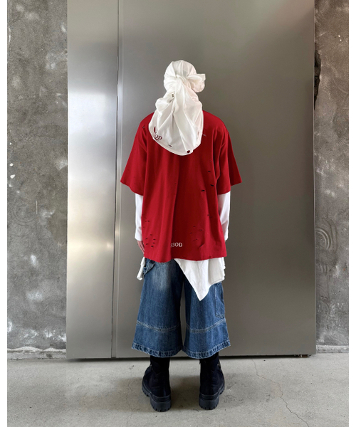 ROARINGRAD（ロアリングラド）の「ディストロイドPKオーバーTシャツレッド（ポロシャツ・レディース・その他・MEDIUM/LARGE）」の5枚目の写真