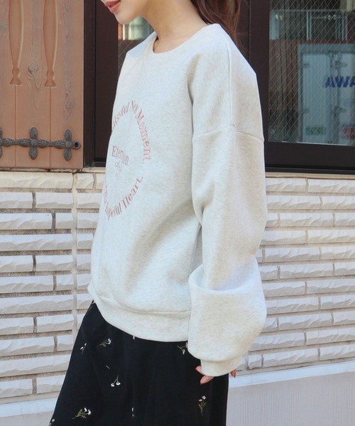 CECIL McBEE（セシルマクビー）の「ラウンドロゴプルオーバー（スウェット・レディース・グレー/アイボリー/ブラック・MEDIUM/LARGE）」の5枚目の写真