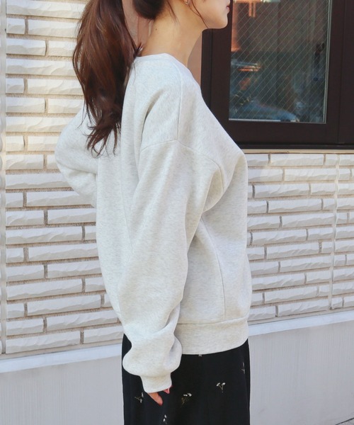 CECIL McBEE（セシルマクビー）の「ラウンドロゴプルオーバー（スウェット・レディース・グレー/アイボリー/ブラック・MEDIUM/LARGE）」の7枚目の写真