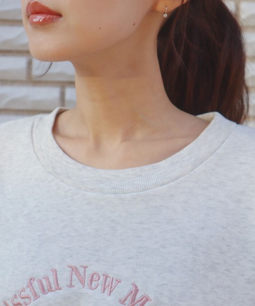 CECIL McBEE（セシルマクビー）の「ラウンドロゴプルオーバー（スウェット・レディース・グレー/アイボリー/ブラック・MEDIUM/LARGE）」の8枚目の写真