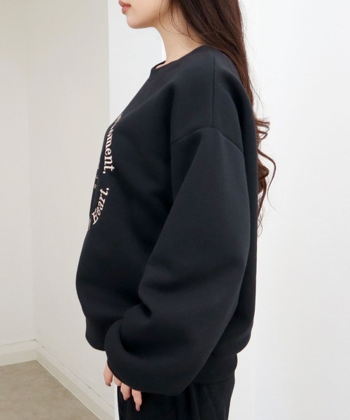 CECIL McBEE（セシルマクビー）の「ラウンドロゴプルオーバー（スウェット・レディース・グレー/アイボリー/ブラック・MEDIUM/LARGE）」の13枚目の写真