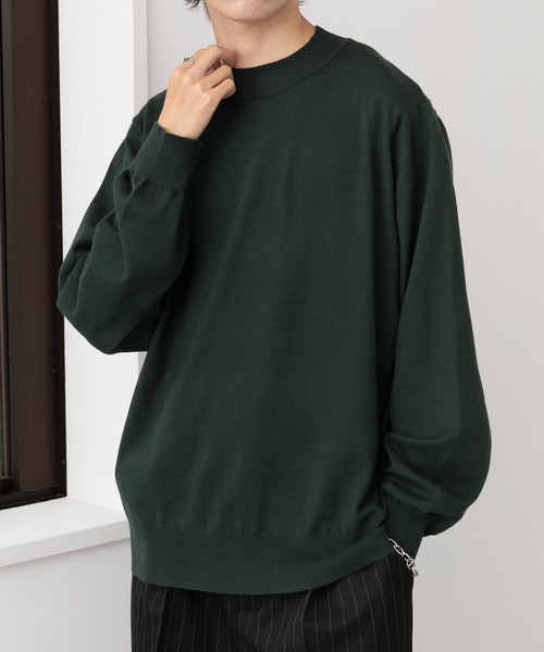 MAISON CLUB（メゾンクラブ）の「【MAISON CLUB】Super High Gauge Mock Neck Knit　/　スーパーハイゲージモックネックニット　セーター（ニット/セーター・メンズ・ネイビー/グリーン/グレー・FREE）」の10枚目の写真
