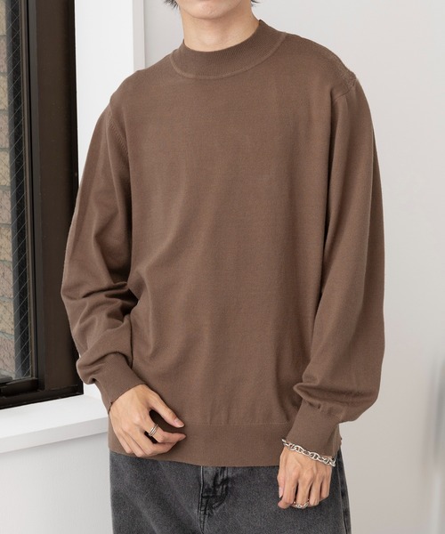 MAISON CLUB（メゾンクラブ）の「【MAISON CLUB】Super High Gauge Mock Neck Knit　/　スーパーハイゲージモックネックニット　セーター（ニット/セーター・メンズ・ネイビー/グリーン/グレー・FREE）」の20枚目の写真