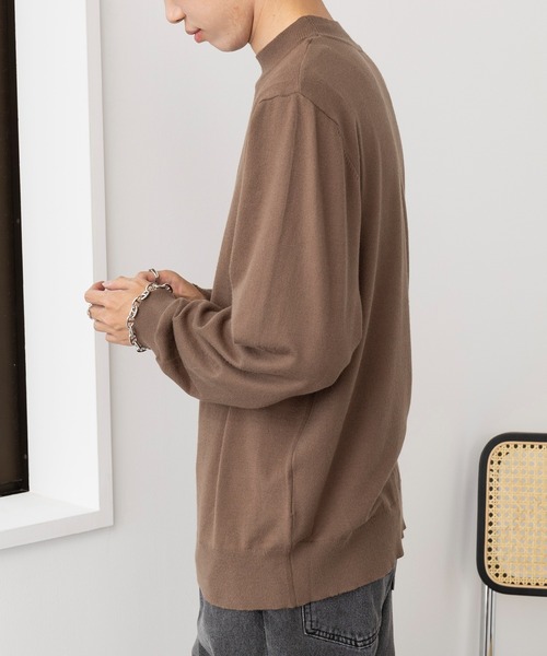MAISON CLUB（メゾンクラブ）の「【MAISON CLUB】Super High Gauge Mock Neck Knit　/　スーパーハイゲージモックネックニット　セーター（ニット/セーター・メンズ・ネイビー/グリーン/グレー・FREE）」の18枚目の写真