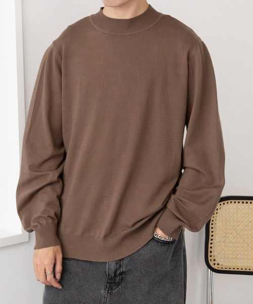 MAISON CLUB（メゾンクラブ）の「【MAISON CLUB】Super High Gauge Mock Neck Knit　/　スーパーハイゲージモックネックニット　セーター（ニット/セーター・メンズ・ネイビー/グリーン/グレー・FREE）」の17枚目の写真
