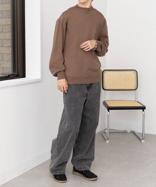 MAISON CLUB（メゾンクラブ）の「【MAISON CLUB】Super High Gauge Mock Neck Knit　/　スーパーハイゲージモックネックニット　セーター（ニット/セーター・メンズ・ネイビー/グリーン/グレー・FREE）」の13枚目の写真