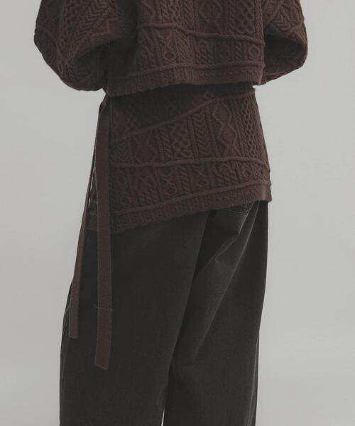 KBF（ケイビーエフ）の「MIXケーブルラップスカート（スカート・レディース・ブラウン/ベージュ/グレー・ONE）」の3枚目の写真