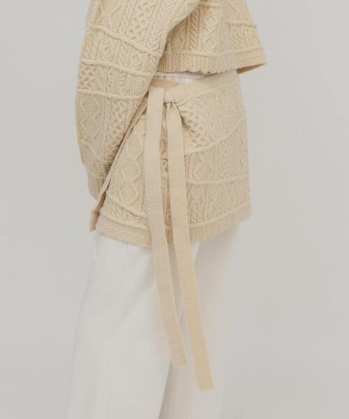 KBF（ケイビーエフ）の「MIXケーブルラップスカート（スカート・レディース・ブラウン/ベージュ/グレー・ONE）」の13枚目の写真