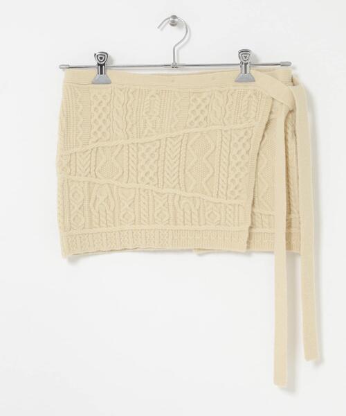 KBF（ケイビーエフ）の「MIXケーブルラップスカート（スカート・レディース・ブラウン/ベージュ/グレー・ONE）」の17枚目の写真