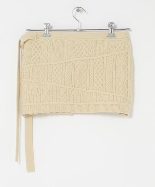 KBF（ケイビーエフ）の「MIXケーブルラップスカート（スカート・レディース・ブラウン/ベージュ/グレー・ONE）」の20枚目の写真