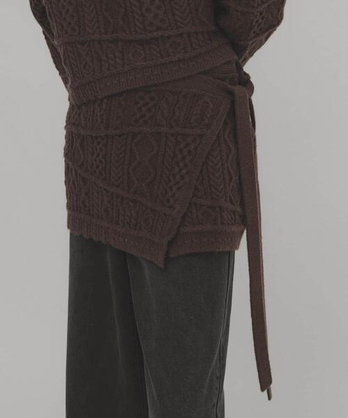 KBF（ケイビーエフ）の「MIXケーブルラップスカート（スカート・レディース・ブラウン/ベージュ/グレー・ONE）」の5枚目の写真