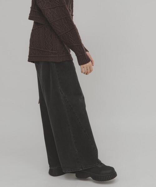 KBF（ケイビーエフ）の「MIXケーブルラップスカート（スカート・レディース・ブラウン/ベージュ/グレー・ONE）」の6枚目の写真