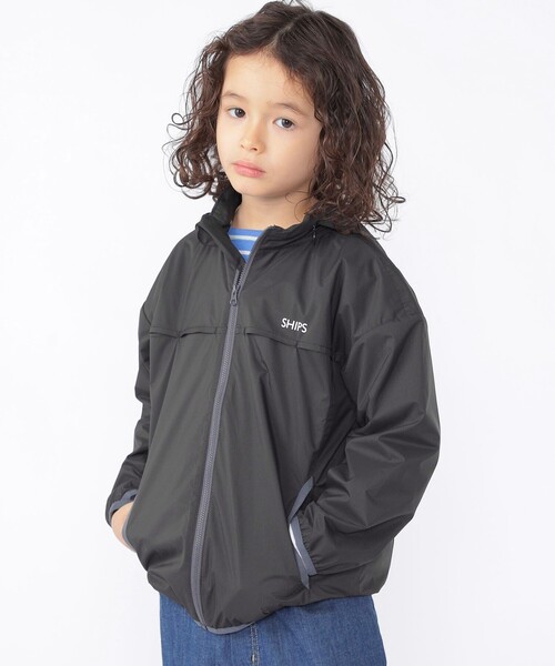 SHIPS（シップス）の「SHIPS KIDS:100～130cm /〈撥水/洗濯機可能〉ジップアップ パーカ（パーカー・キッズ・ブラック/ネイビー・100/110/120/130）」の4枚目の写真