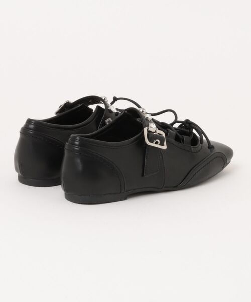 Casselini（キャセリーニ）の「【Casselini】レースアップスニーカー 254-110303（スニーカー・レディース・ブラック/レッド・24.5cm/24cm/23.5cm/23cm）」の3枚目の写真