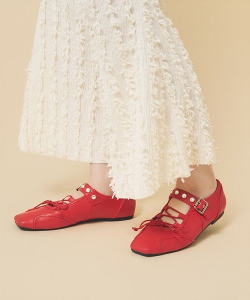 Casselini（キャセリーニ）の「【Casselini】レースアップスニーカー 254-110303（スニーカー・レディース・ブラック/レッド・24.5cm/24cm/23.5cm/23cm）」の10枚目の写真