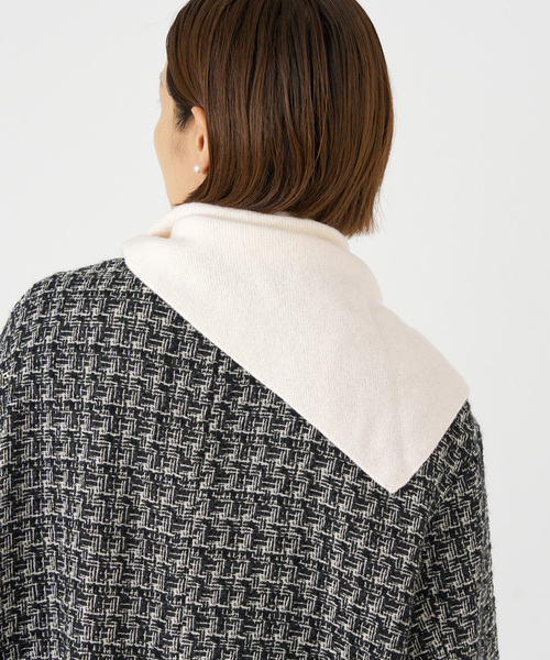 IENA（イエナ）の「《追加》ニットバンダナ（バンダナ/スカーフ・レディース・グレー/アイボリー・FREE）」の8枚目の写真