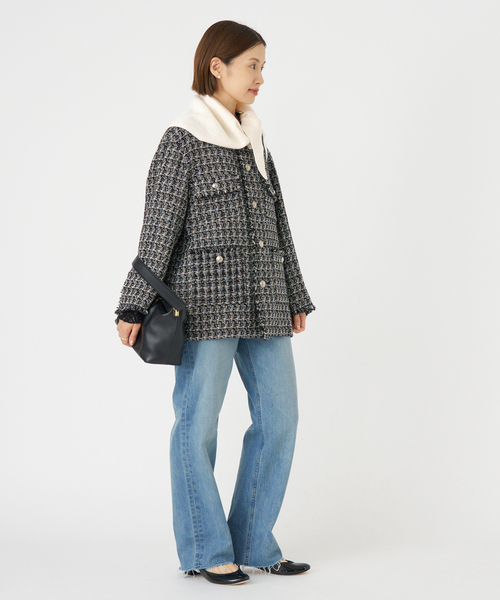 IENA（イエナ）の「《追加》ニットバンダナ（バンダナ/スカーフ・レディース・グレー/アイボリー・FREE）」の10枚目の写真