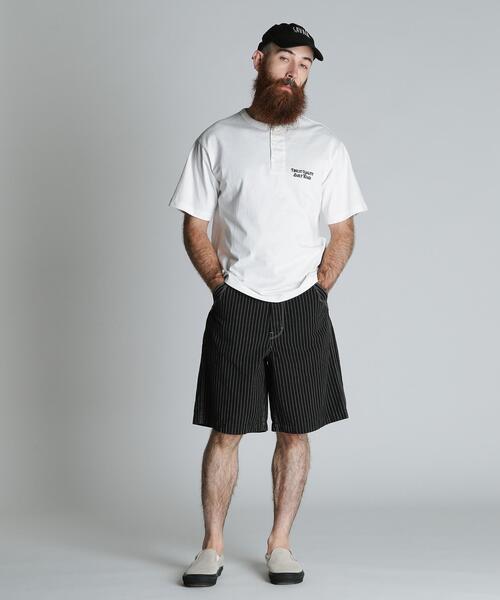 Schott（ショット）の「Schott/ショット/FINEST QUALITY BUILT TOUGH EMB. HENLEY T-SHIRT/刺繍 ヘンリー Tシャツ（Tシャツ/カットソー・メンズ・チャコールグレー/ホワイト/ネイビー・2XL/XL/L/M）」の4枚目の写真