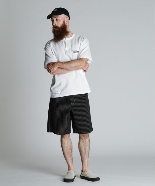 Schott（ショット）の「Schott/ショット/FINEST QUALITY BUILT TOUGH EMB. HENLEY T-SHIRT/刺繍 ヘンリー Tシャツ（Tシャツ/カットソー・メンズ・チャコールグレー/ホワイト/ネイビー・2XL/XL/L/M）」の5枚目の写真