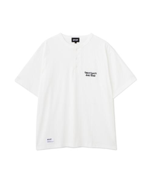 Schott（ショット）の「Schott/ショット/FINEST QUALITY BUILT TOUGH EMB. HENLEY T-SHIRT/刺繍 ヘンリー Tシャツ（Tシャツ/カットソー・メンズ・チャコールグレー/ホワイト/ネイビー・2XL/XL/L/M）」の6枚目の写真