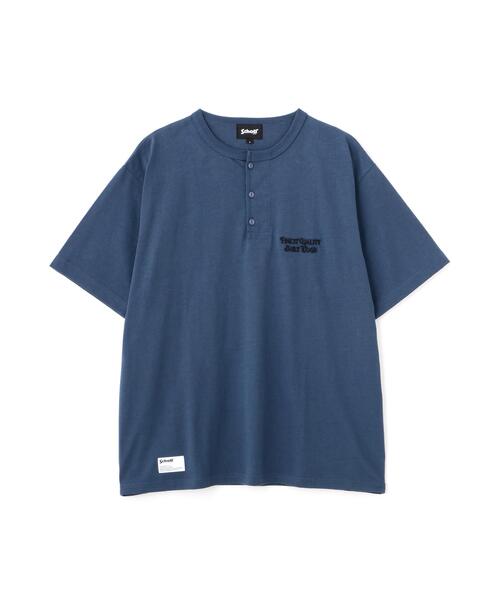 Schott（ショット）の「Schott/ショット/FINEST QUALITY BUILT TOUGH EMB. HENLEY T-SHIRT/刺繍 ヘンリー Tシャツ（Tシャツ/カットソー・メンズ・チャコールグレー/ホワイト/ネイビー・2XL/XL/L/M）」の9枚目の写真