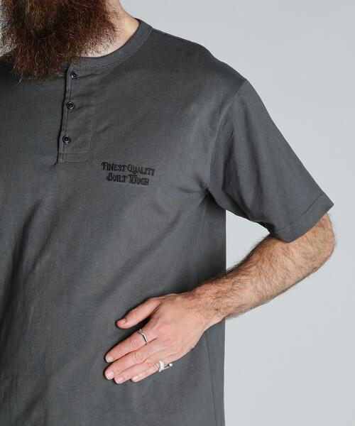 Schott（ショット）の「Schott/ショット/FINEST QUALITY BUILT TOUGH EMB. HENLEY T-SHIRT/刺繍 ヘンリー Tシャツ（Tシャツ/カットソー・メンズ・チャコールグレー/ホワイト/ネイビー・2XL/XL/L/M）」の16枚目の写真