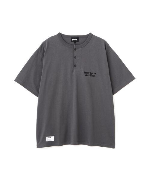 Schott（ショット）の「Schott/ショット/FINEST QUALITY BUILT TOUGH EMB. HENLEY T-SHIRT/刺繍 ヘンリー Tシャツ（Tシャツ/カットソー・メンズ・チャコールグレー/ホワイト/ネイビー・2XL/XL/L/M）」の18枚目の写真