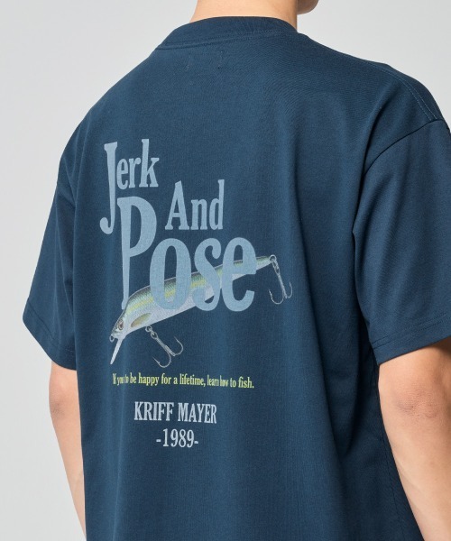 KRIFF MAYER(クリフメイヤー)の「【接触冷感】DRY TOUCH 冷感T(フィッシング)(Tシャツ/カットソー・メンズ・ネイビー/ブラック/オフホワイト/ライム・LARGE/MEDIUM/X-LARGE)」の9枚目の写真
