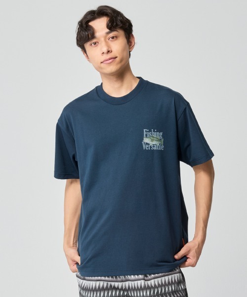 KRIFF MAYER(クリフメイヤー)の「【接触冷感】DRY TOUCH 冷感T(フィッシング)(Tシャツ/カットソー・メンズ・ネイビー/ブラック/オフホワイト/ライム・LARGE/MEDIUM/X-LARGE)」の8枚目の写真