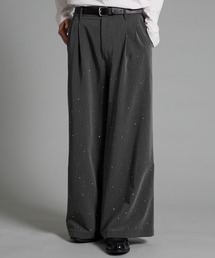 VELNUS | 【VELNUS】Rhinestone 2-tuck wide slacks /ラインストーン２タックワイドスラックス(スラックス)