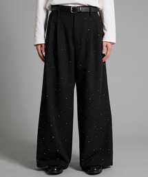 VELNUS | 【VELNUS】Rhinestone 2-tuck wide slacks /ラインストーン２タックワイドスラックス(スラックス)