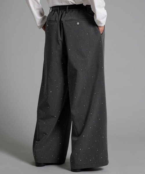 VELNUS(ベルナス)の「【VELNUS】Rhinestone 2-tuck wide slacks /ラインストーン2タックワイドスラックス(スラックス・メンズ・ブラック/チャコールグレー・L/M/S)」の11枚目の写真