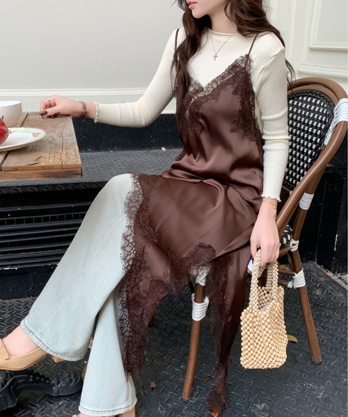 Maison celon アシンメトリーワンピース asymmetry drape cami dress – célon