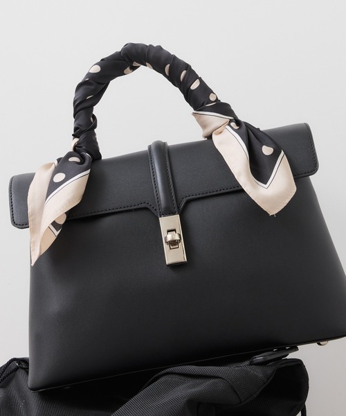 VIS（ビス）の「ドット柄スカーフ 70×70cm（バンダナ/スカーフ・レディース・ホワイト系その他/ブラック系その他・FREE）」の10枚目の写真