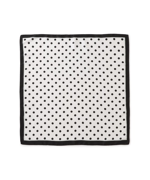 VIS（ビス）の「ドット柄スカーフ 70×70cm（バンダナ/スカーフ・レディース・ホワイト系その他/ブラック系その他・FREE）」の4枚目の写真