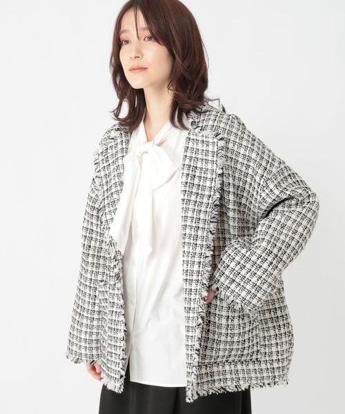 studio CLIP（スタディオクリップ）の「ドルマンツイードジャケット