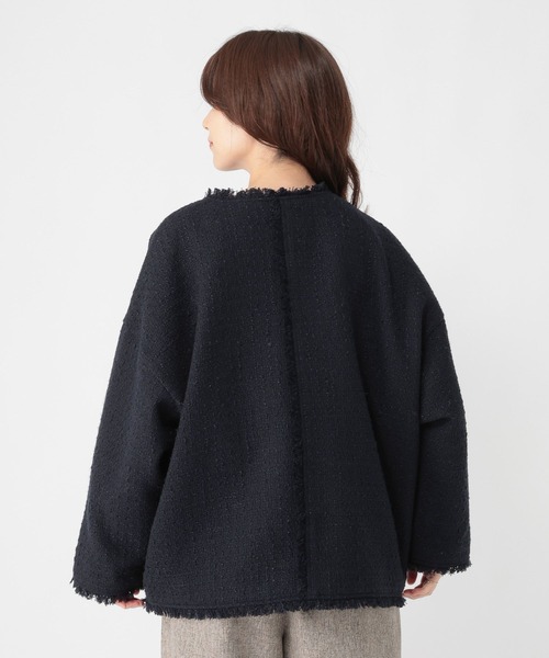 ドルマンツイードジャケット《オケージョン2026SS》（ノーカラー