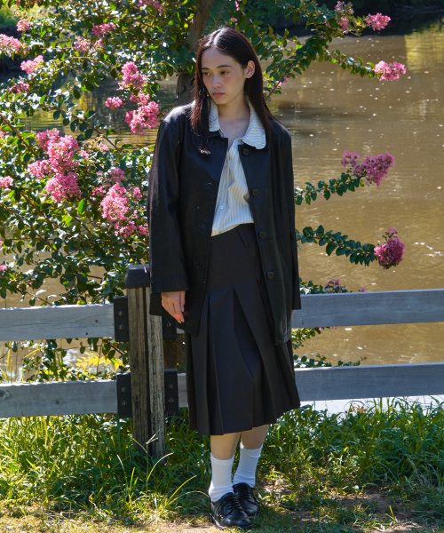 TTUDEMENT(トュードメント)の「BOX PLEATS MIDI SKIRT_BROWN(スカート・レディース・その他・L/M/S)」の3枚目の写真