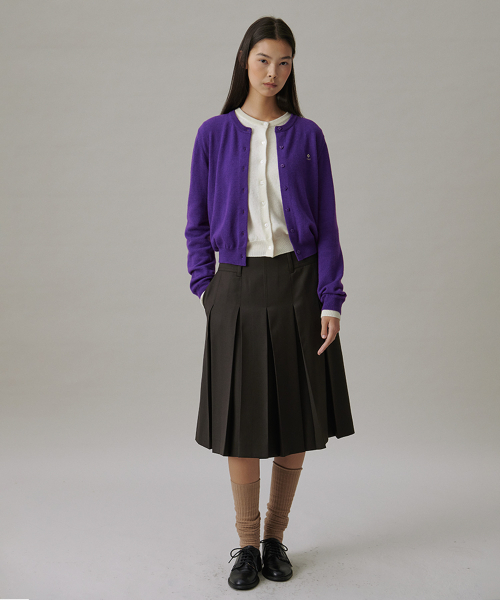 TTUDEMENT(トュードメント)の「BOX PLEATS MIDI SKIRT_BROWN(スカート・レディース・その他・L/M/S)」の5枚目の写真