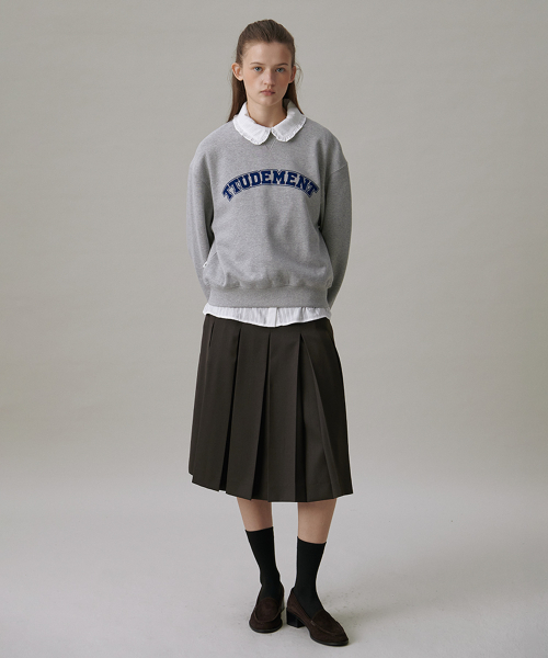TTUDEMENT(トュードメント)の「BOX PLEATS MIDI SKIRT_BROWN(スカート・レディース・その他・L/M/S)」の6枚目の写真