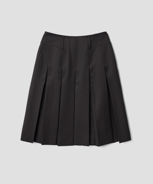 TTUDEMENT(トュードメント)の「BOX PLEATS MIDI SKIRT_BROWN(スカート・レディース・その他・L/M/S)」の7枚目の写真